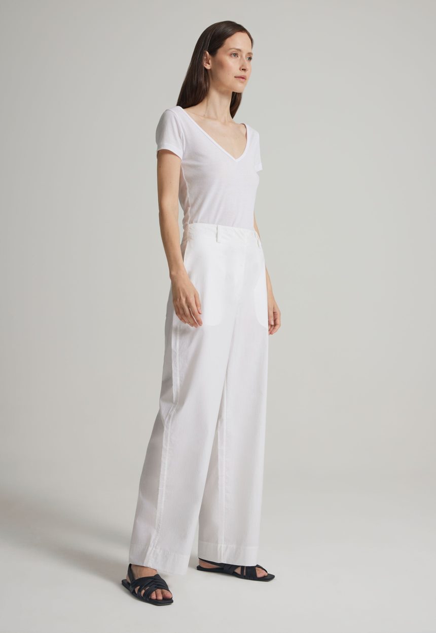 Jac + Jack Adrien Cotton Pant - White